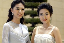 Hoa hậu Mỹ Linh, Á hậu Thanh Tú khoe vẻ đẹp dịu dàng, thanh khiết