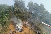 Chụp từ hiện trường vụ rơi máy bay quân sự