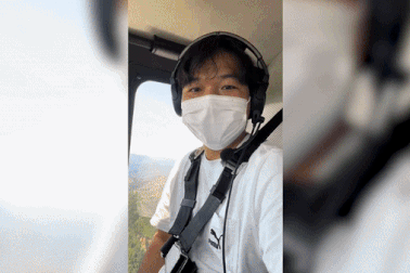 Nam lao động Việt được ông chủ người Nhật lái trực thăng đưa đi ăn