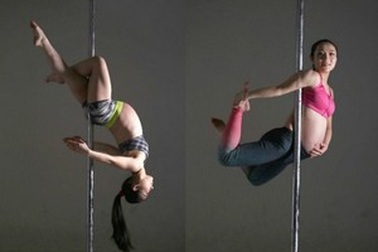 Mang thai 9 tháng vẫn múa cột tài tình