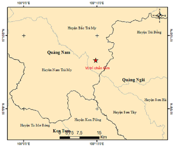 Quảng Nam: Động đất 3.3 độ richter ở Bắc Trà My - Ảnh 1.