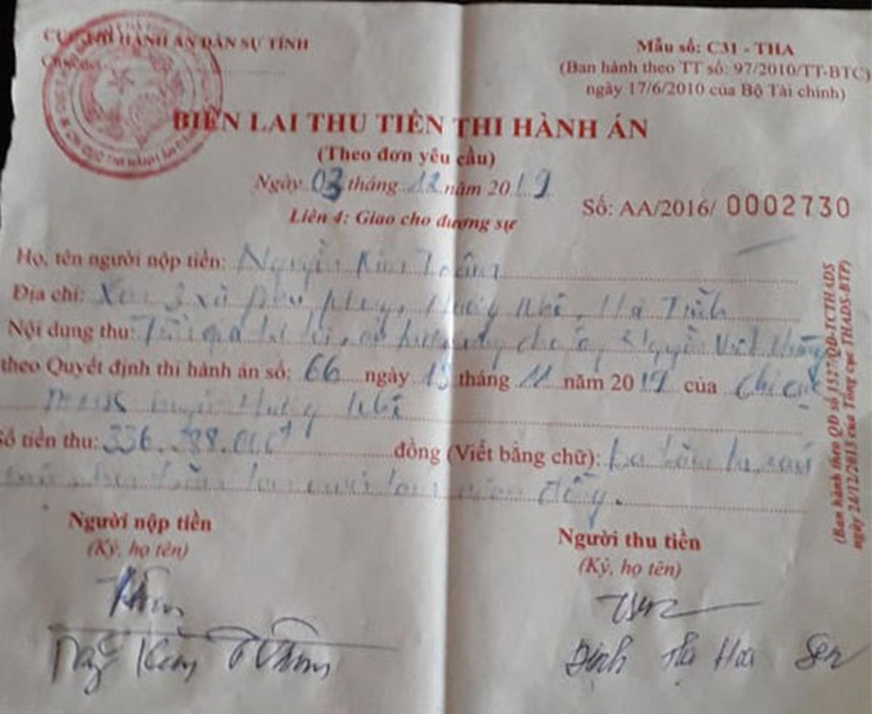 Hà Tĩnh: Chi cục trưởng Chi cục thi hành án hành dân đến bao giờ? - 6 Hà Tĩnh: Chi cục trưởng Chi cục thi hành án hành dân đến bao giờ? - 6