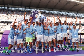 Man City lập kỷ lục vô địch 4 lần liên tiếp tại Premier League