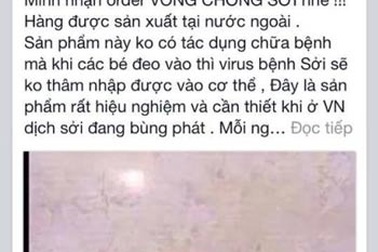 Bộ Y tế cảnh báo thiết bị đeo tay phòng chống sởi