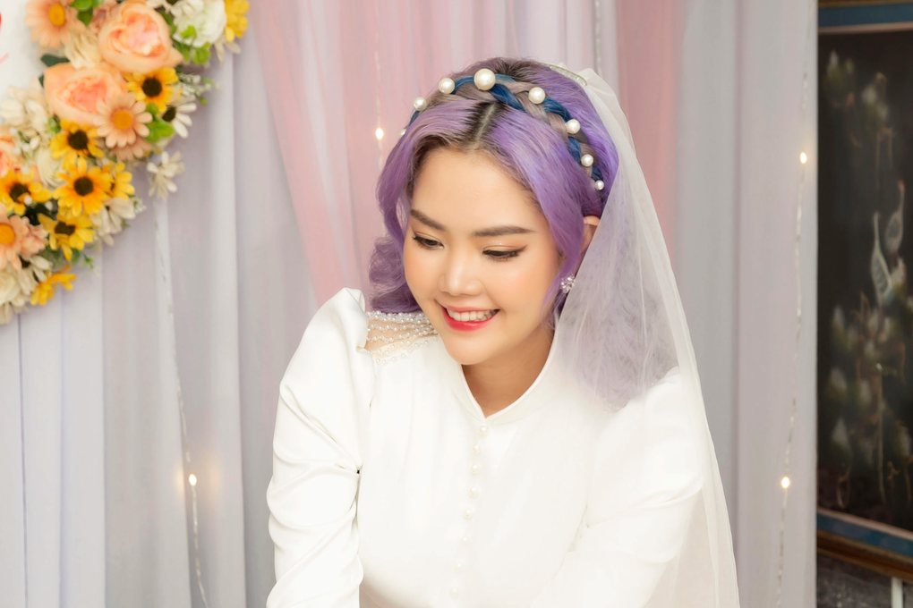 Đám cưới của ca sĩ Bằng Cường - Bảo Anh: Cô dâu nổi bật với màu tóc tím - 2 Đám cưới của ca sĩ Bằng Cường - Bảo Anh: Cô dâu nổi bật với màu tóc tím - 2