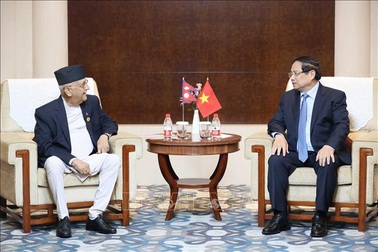 Thủ tướng Phạm Minh Chính hội kiến Thủ tướng Nepal