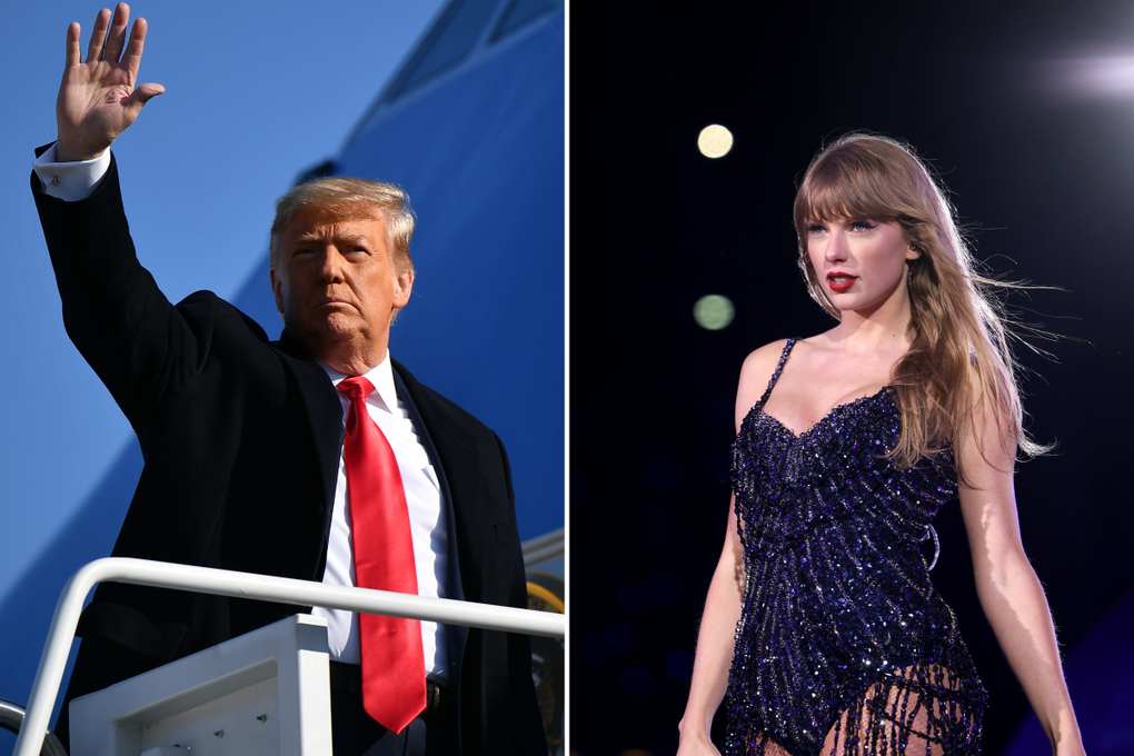 Mr. Trump complained when Mr. Biden received support from Taylor Swift - 1