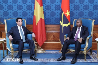 Chủ tịch nước Lương Cường hội đàm với Tổng thống Angola