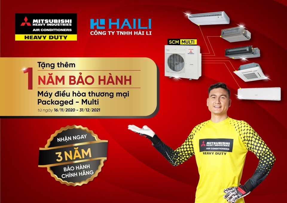 Nhận đến 3 năm bảo hành chính hãng khi sở hữu điều hòa thương mại Packaged - Multi của Mitsubishi Heavy - 1