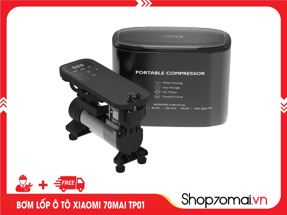 Máy bơm lốp xe ô tô Xiaomi 70mai hàng hot giá hời - 2 Máy bơm lốp xe ô tô Xiaomi 70mai hàng hot giá hời - 2