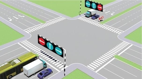 Theo tín hiệu đèn, xe nào đi là đúng quy tắc giao thông?