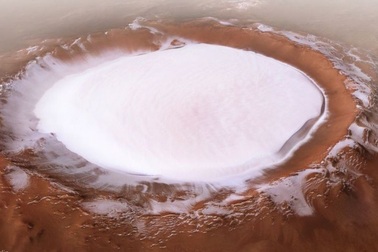 Các nhà thiên văn học công bố bức ảnh "hồ tuyết" trên sao Hỏa