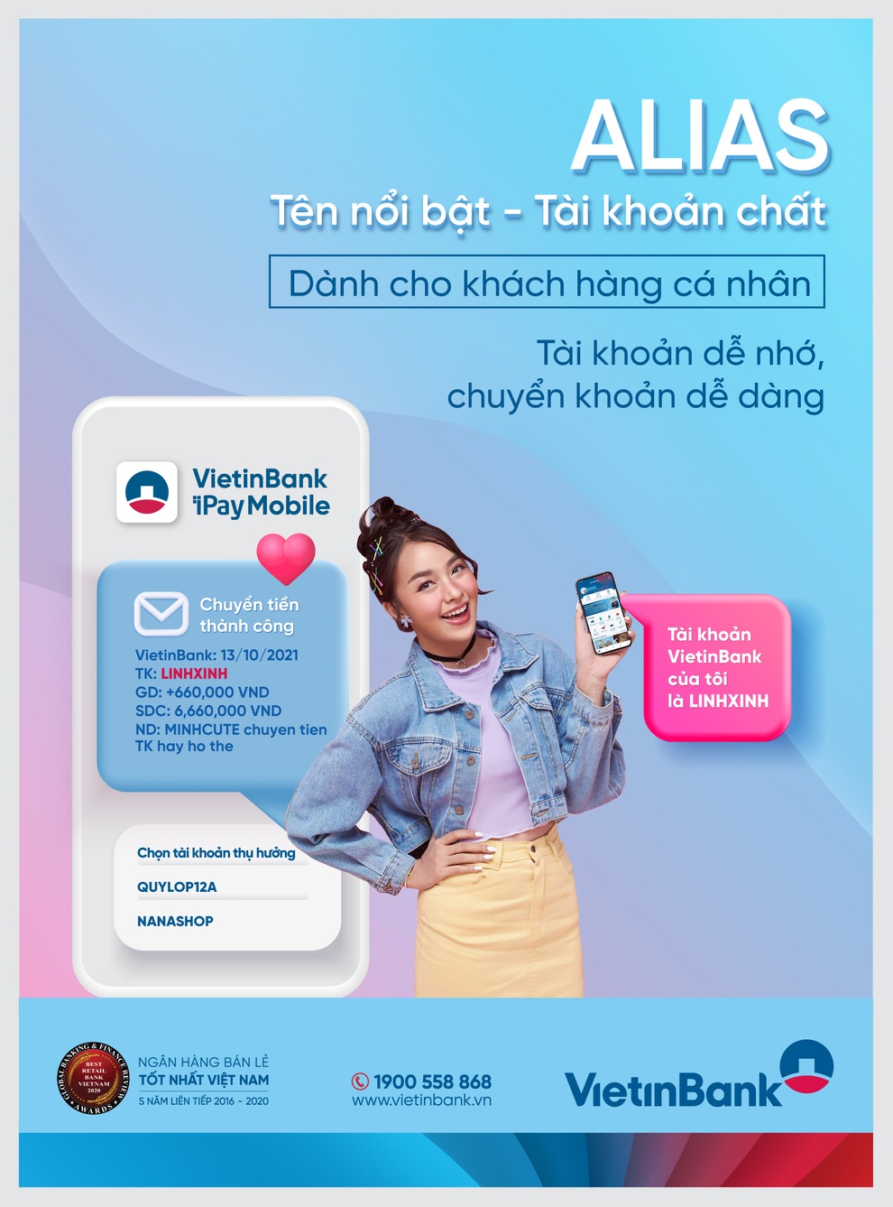 Dùng biệt danh để giao dịch thay cho số tài khoản tại VietinBank, tại sao không? - 1 Dùng biệt danh để giao dịch thay cho số tài khoản tại VietinBank, tại sao không? - 1