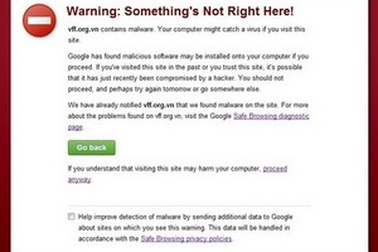 Trang web của VFF bị hacker tấn công chèn mã độc?