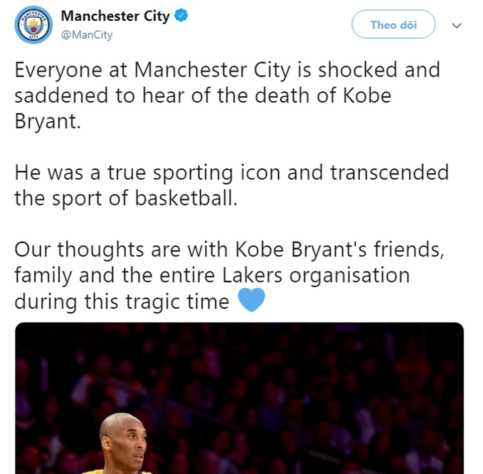 C.Ronaldo, Messi tiếc thương vì sự ra đi của Kobe Bryant - 7 C.Ronaldo, Messi tiếc thương vì sự ra đi của Kobe Bryant - 7