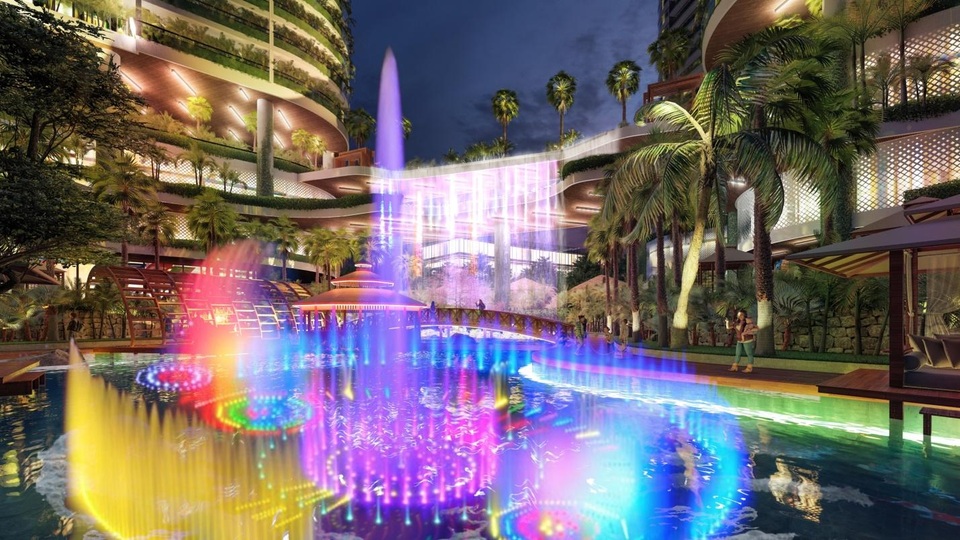 Tổ hợp resort hơn 1 tỷ USD có sông nhân tạo, thác nước và vườn nhiệt đới tiếp cận thềm căn hộ tại quận 7 - 11 Tổ hợp resort hơn 1 tỷ USD có sông nhân tạo, thác nước và vườn nhiệt đới tiếp cận thềm căn hộ tại quận 7 - 11