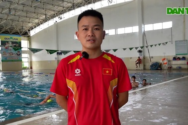 VĐV nhí tích cực tập luyện trước giải Aqua Warriors Quảng Trị 2025