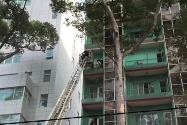 Cháy tại khách sạn Hạnh Long trên đường Trần Hưng Đạo