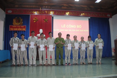 Hơn 150 phạm nhân được đặc xá dịp 2/9