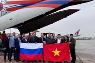Máy bay Nga chuyển 30 tấn hàng hóa hỗ trợ Việt Nam sau thiên tai