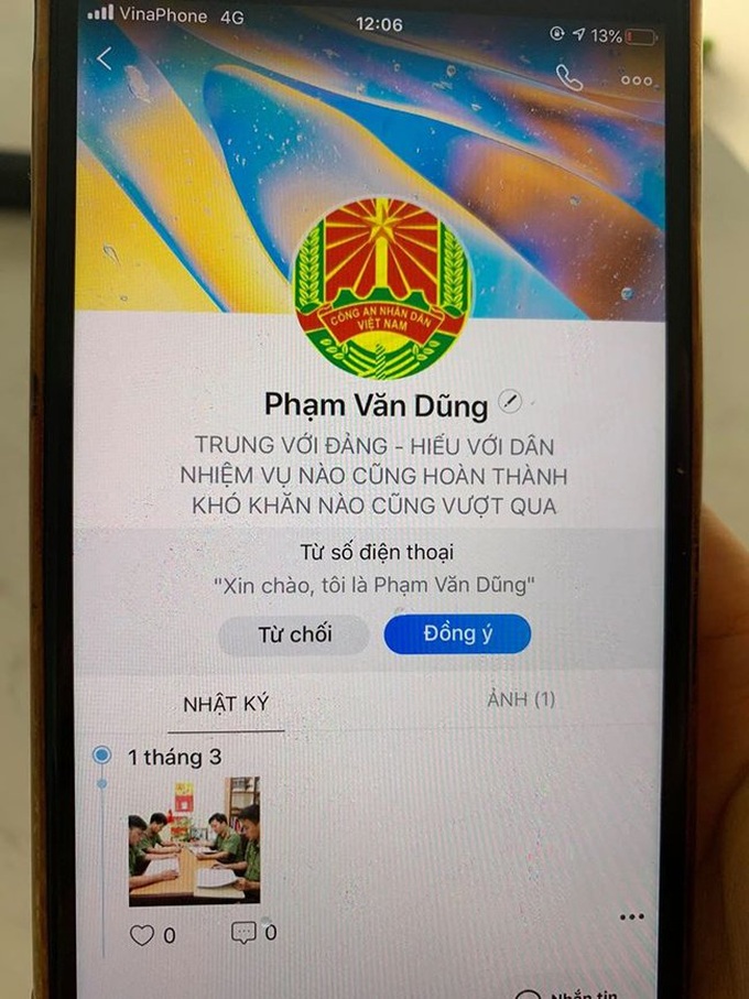 Bọn tội phạm sử dụng zalo mang hình ảnh và tên giống với lực lượng chức năng để làm tin