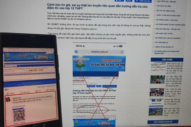 Cảnh báo link giả, lừa đảo về tra cứu điểm thi lớp 10