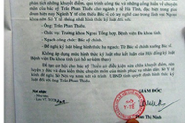 Vụ bác sỹ thu tiền trái quy định: “Đề nghị cách chức là có cơ sở”