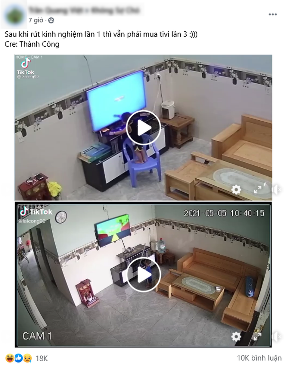 Clip cách hành xử của người mẹ khi em bé đập vỡ TV khiến dân mạng tranh cãi - 1 Clip cách hành xử của người mẹ khi em bé đập vỡ TV khiến dân mạng tranh cãi - 1
