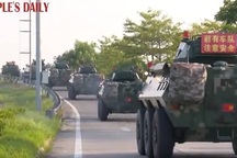 Xe thiết giáp Trung Quốc xuất hiện gần Hong Kong