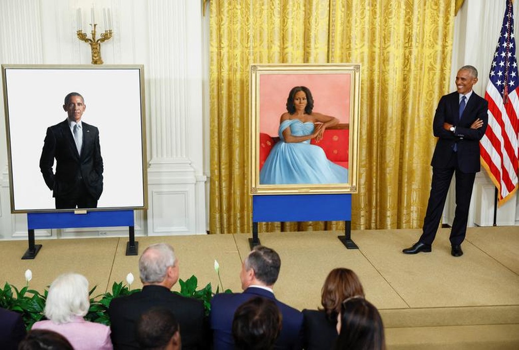 Công bố tranh chân dung vợ chồng cựu Tổng thống Obama tại Nhà Trắng - 7 Công bố tranh chân dung vợ chồng cựu Tổng thống Obama tại Nhà Trắng - 7