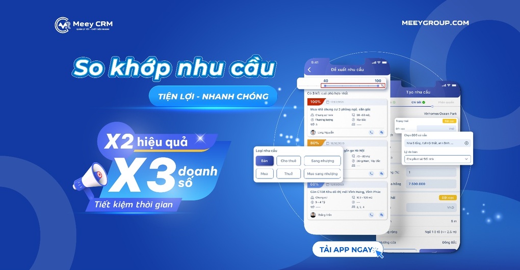 Ứng dụng CRM dành cho nhà môi giới bất động sản của Meey Land nhận giải Sao Khuê - 3 Ứng dụng CRM dành cho nhà môi giới bất động sản của Meey Land nhận giải Sao Khuê - 3