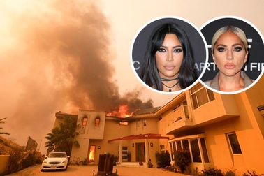 Kim Kardashian và Lady Gaga phải sơ tán vì sợ cháy nhà