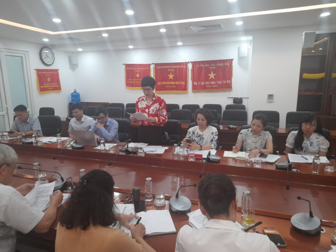 Bà Nguyễn Thùy Dương, Phó Cục trưởng, Cục phòng, chống tệ nạn phát biểu tại buổi làm việc với Đoàn khảo sát khảo sát liên ngành về kết quả Chương trình phòng chống MBN và hỗ trợ nạn nhân tại Quảng Ninh ngày 14/7/2023.