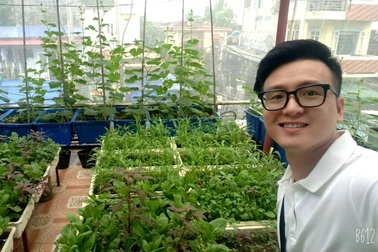 Chăm ba khu vườn sân thượng, 9X Hải Phòng có rau trái sạch dùng quanh năm