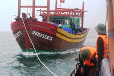 Hai giờ vượt biển cứu 8 ngư dân gặp nạn