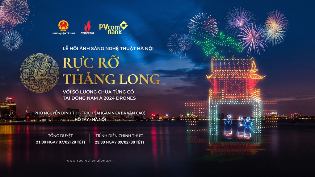 Petrovietnam và PVcomBank đồng hành cùng Hà Nội tổ chức trình diễn ánh sáng nghệ thuật - 1 Petrovietnam và PVcomBank đồng hành cùng Hà Nội tổ chức trình diễn ánh sáng nghệ thuật - 1