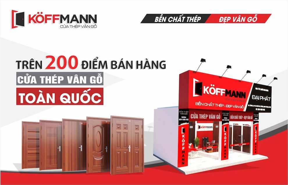 Cửa thép vân gỗ Koffmann: Top 2 hàng Việt Nam được người tiêu dùng yêu thích năm 2021 - 3 Cửa thép vân gỗ Koffmann: Top 2 hàng Việt Nam được người tiêu dùng yêu thích năm 2021 - 3