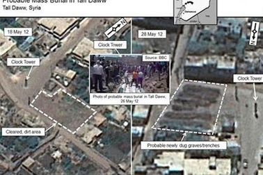 Mỹ công bố hình ảnh vệ tinh về “các vụ thảm sát dân thường ở Syria”