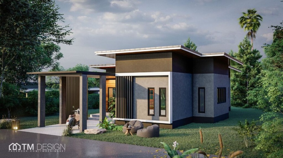 Mẫu nhà cấp 4 với 3 phòng ngủ, đẹp như biệt thự vườn dành cho gia đình Việt - 1 Mẫu nhà cấp 4 với 3 phòng ngủ, đẹp như biệt thự vườn dành cho gia đình Việt - 1