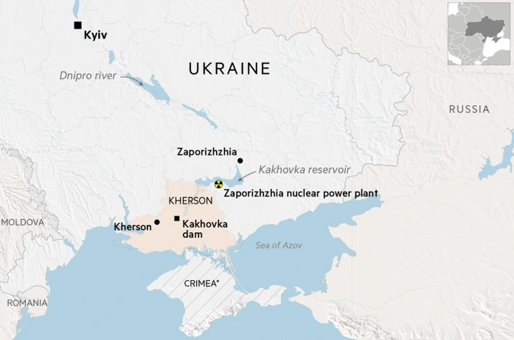 Vụ vỡ đập chiến lược ở Kherson: 24 ngôi làng ngập nước, 17.000 dân di tản - 3