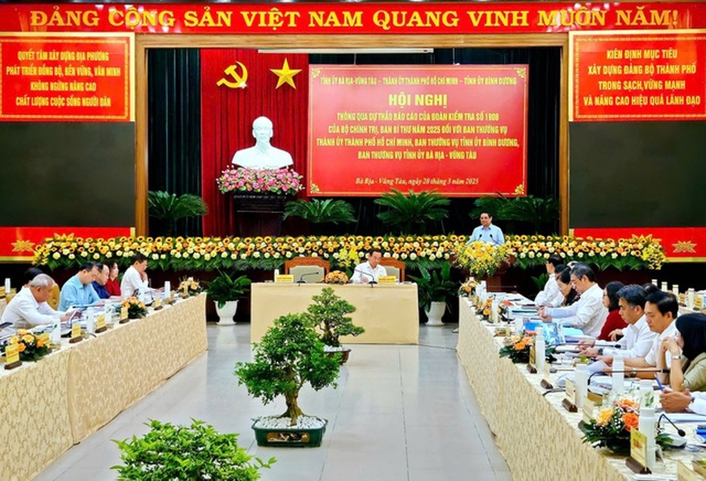 Thông qua dự thảo báo cáo kiểm tra TPHCM, Bình Dương và Bà Rịa - Vũng Tàu - 1 Thông qua dự thảo báo cáo kiểm tra TPHCM, Bình Dương và Bà Rịa - Vũng Tàu - 1