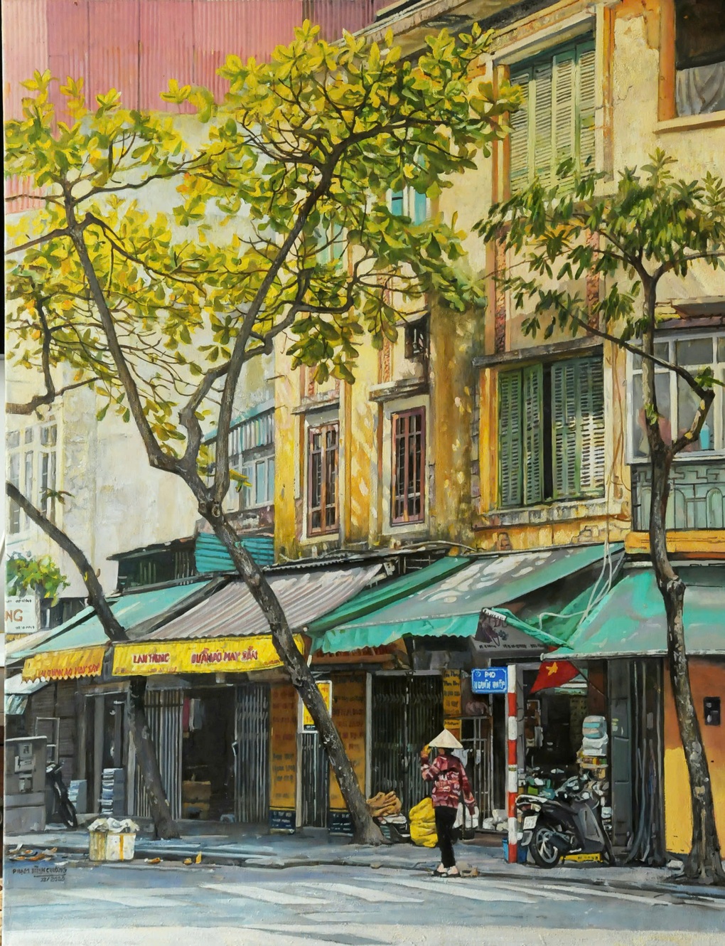 Hà Nội bình yên trong triển lãm Xuống phố của họa sĩ Phạm Bình Chương - 2 Hà Nội bình yên trong triển lãm Xuống phố của họa sĩ Phạm Bình Chương - 2