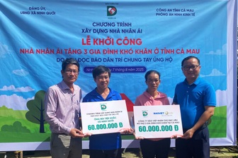 Khởi công 3 ngôi nhà Nhân ái tặng các gia đình khó khăn ở Cà Mau