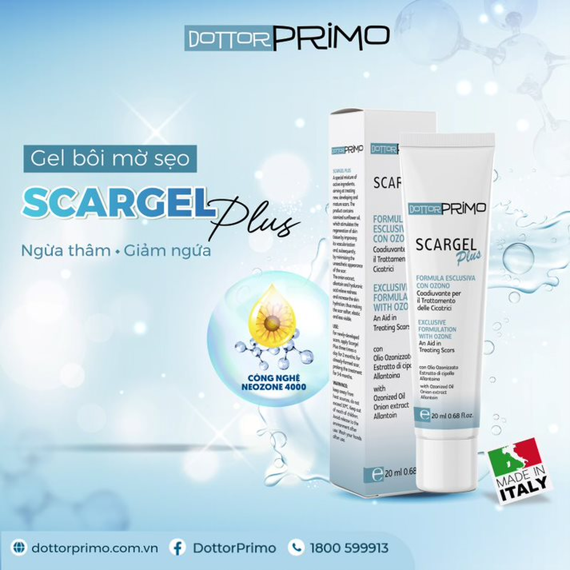 Scargel Plus: Gel bôi mờ sẹo - ngừa thâm - giảm ngứa - 1 Scargel Plus: Gel bôi mờ sẹo - ngừa thâm - giảm ngứa - 1