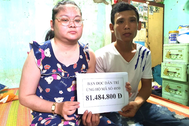 Người mẹ trẻ liệt cả 2 chân được bạn đọc Dân trí giúp đỡ hơn 130 triệu đồng