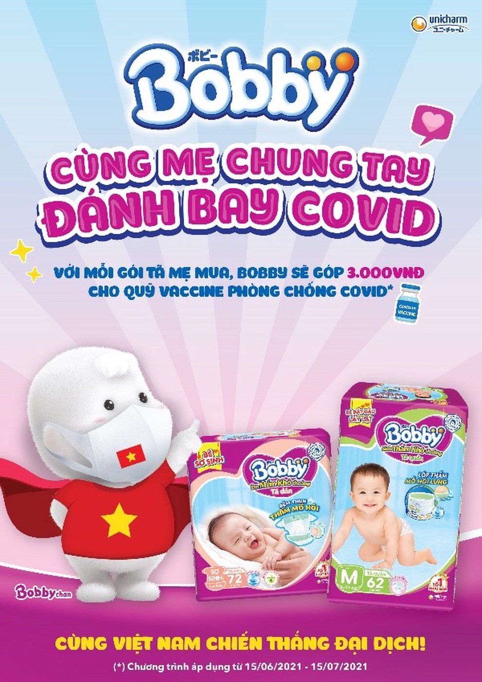 Tã trẻ em Bobby trao 3 tỷ đồng đầu tiên cho Quỹ vắc xin phòng chống Covid-19 - 1 Tã trẻ em Bobby trao 3 tỷ đồng đầu tiên cho Quỹ vắc xin phòng chống Covid-19 - 1
