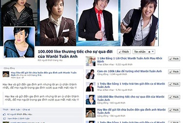 Bức xúc trang facebook “câu like” để Wanbi…hồi sinh 