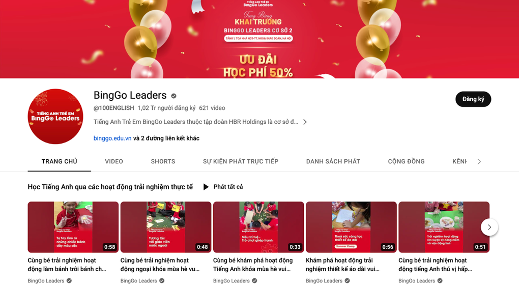 Trung tâm tiếng Anh BingGo Leaders: Tận tâm vì tương lai của trẻ - 2 Trung tâm tiếng Anh BingGo Leaders: Tận tâm vì tương lai của trẻ - 2
