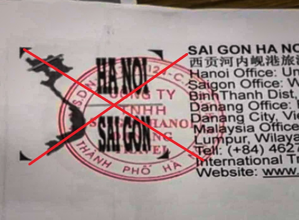 Công ty lữ hành in logo bản đồ Việt Nam thiếu Hoàng Sa, Trường Sa - 1 Công ty lữ hành in logo bản đồ Việt Nam thiếu Hoàng Sa, Trường Sa - 1