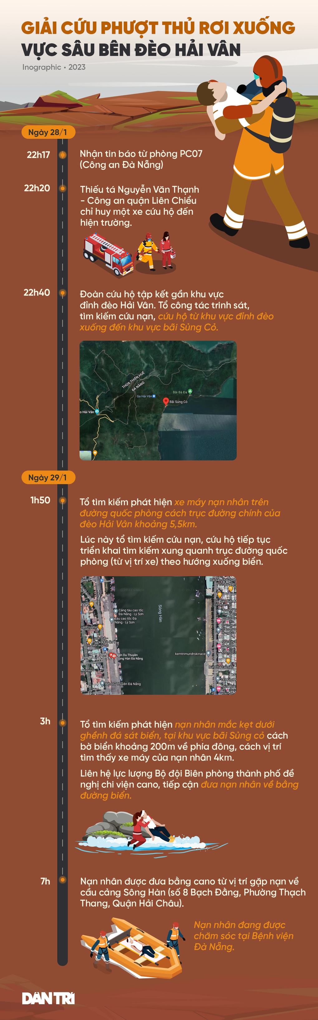 Phượt thủ rơi xuống vực sâu bên đèo Hải Vân được giải cứu như thế nào? - 1